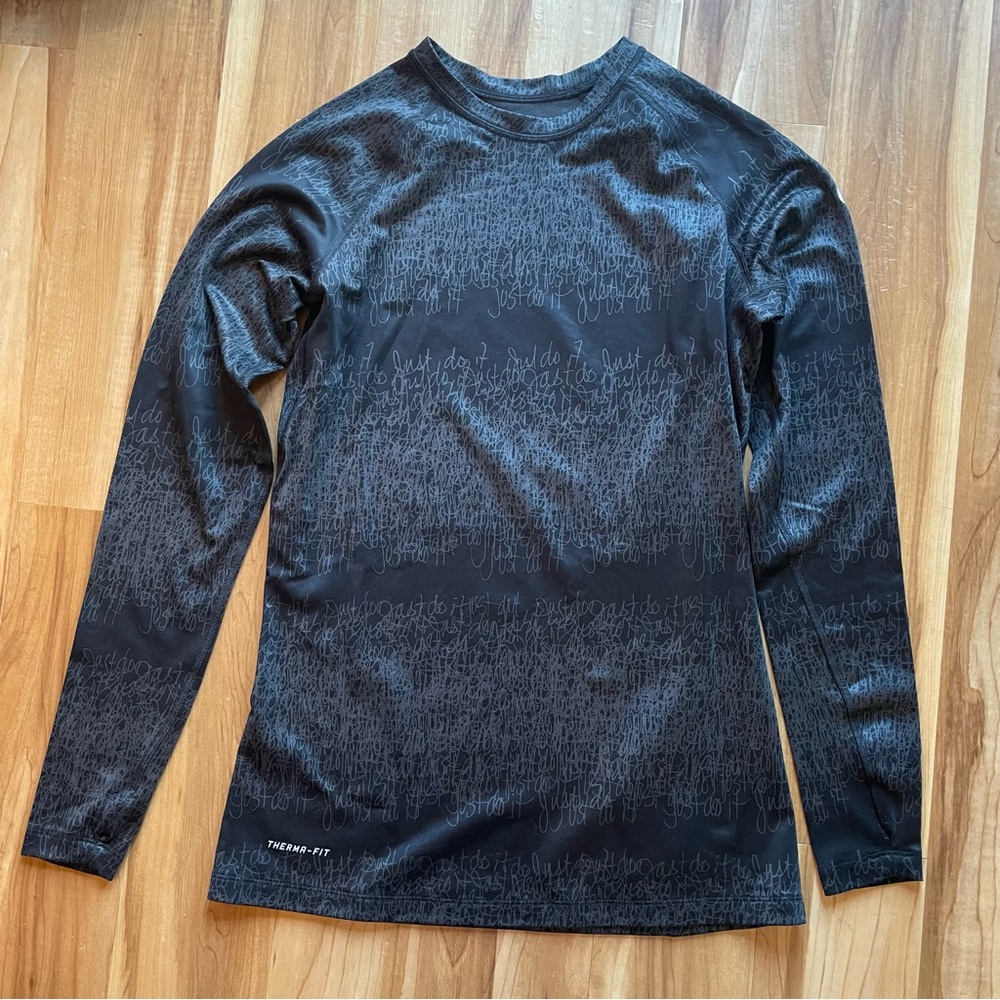 Nike Just Do It Scribble Print Therma-Fit Top Large